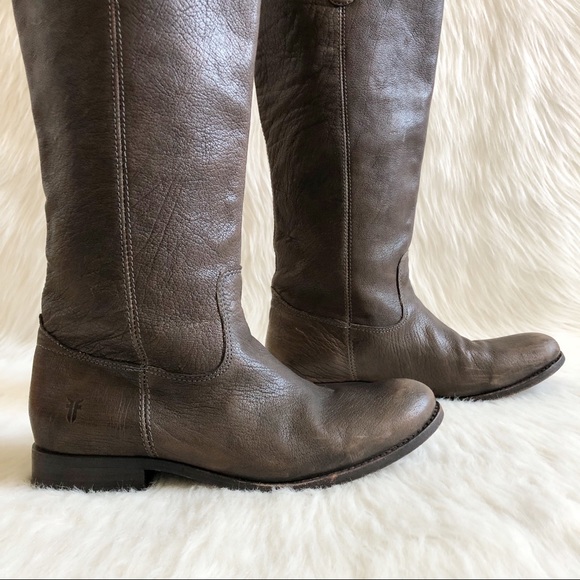 FRYE Women's Brown Melissa Button Riding Boot - Picture 7 of 12